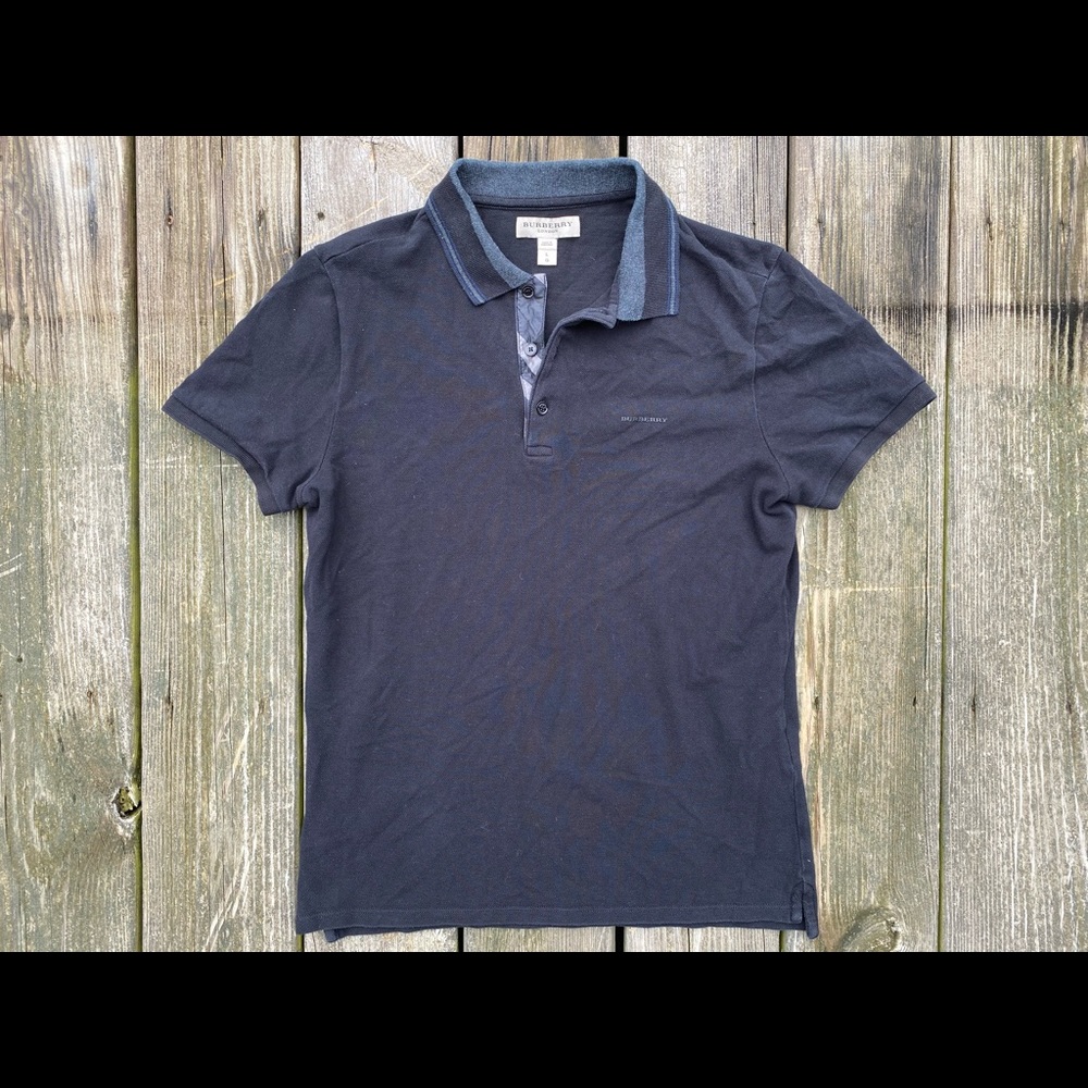 Burberry London Women’s Spellout Logo Polo Size LG
